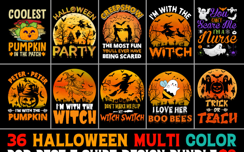 Halloween T-Shirt Design Bundle - Buy t-shirt designs