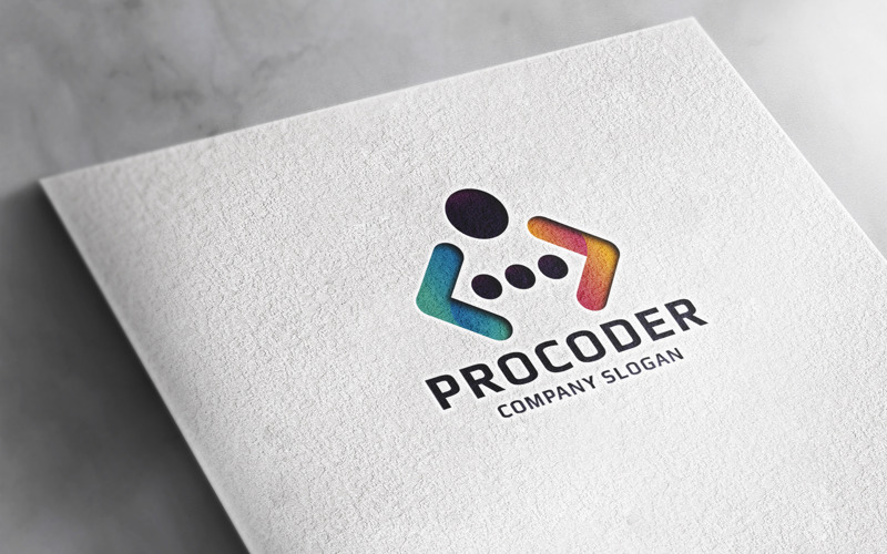 Професійний кодер і шаблон логотипу Code