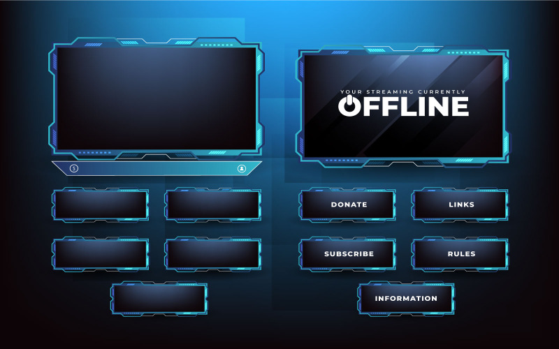 Futuristische Gaming Screen Panel Vector