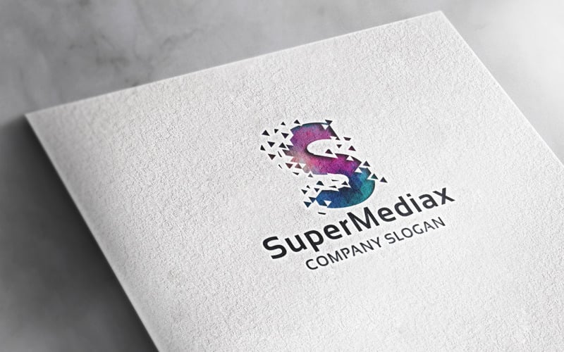 Logotipo de la letra S de Super Mediax