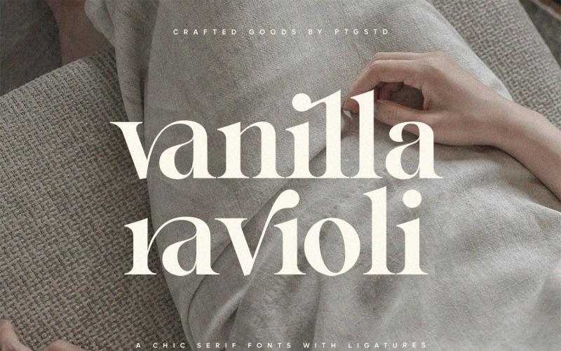 Vanilkové ravioli | Elegantní ligaturní písmo