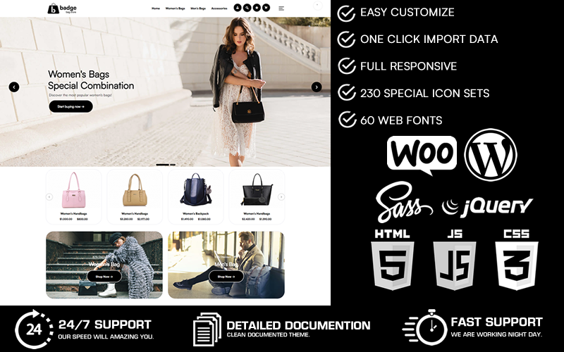 Abzeichen - Taschenshop WooCommerce WordPress Theme
