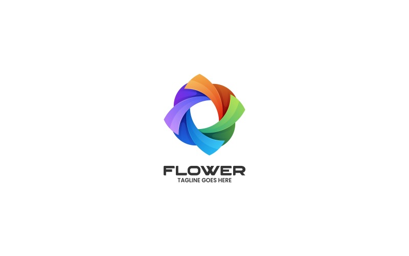 Барвистий логотип квіткового градієнта 1