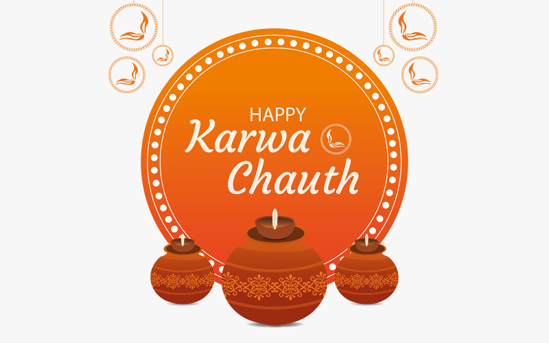 Feliz Karwa Chauth Vetor