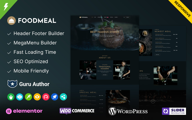 FoodMeal - Tema WordPress para comida e restaurante