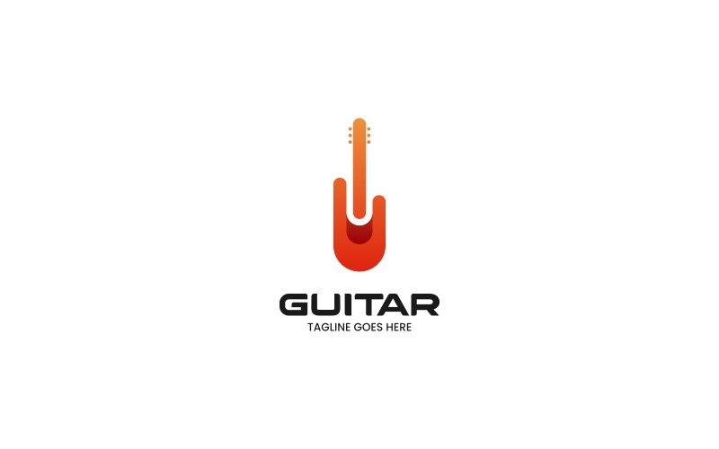 Gitarren-Gradient-Logo-Stil