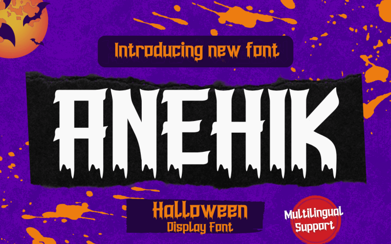 Anehik Halloween-lettertypen weergeven