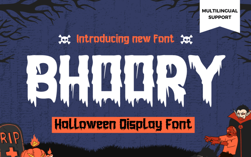 Bhoory Halloween Font é uma fonte em negrito