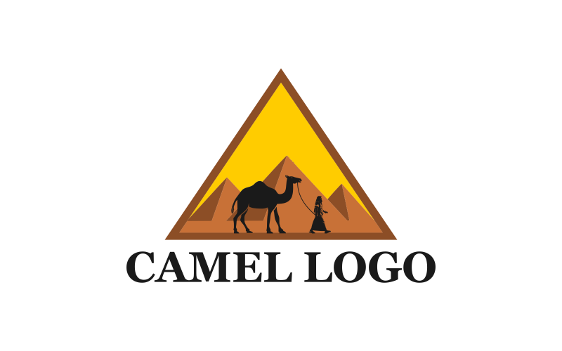 Camel Logo Design Template,vintage Camel Vector Illustration Stock Vector -  Illustration of palm, dunes: 239750953