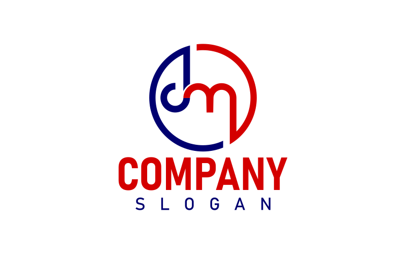 Monogram DM Logo Design By Vectorseller | TheHungryJPEG