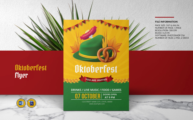 Folleto / invitación de la fiesta de Oktoberfest