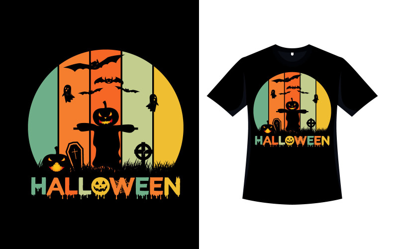 Halloween-T-Shirt-Design mit Grunge