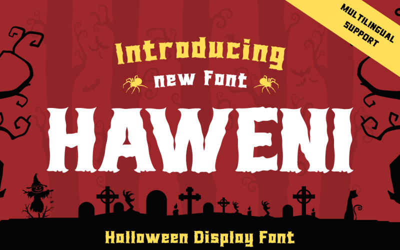 Haweni font Halloween has never been so much fun