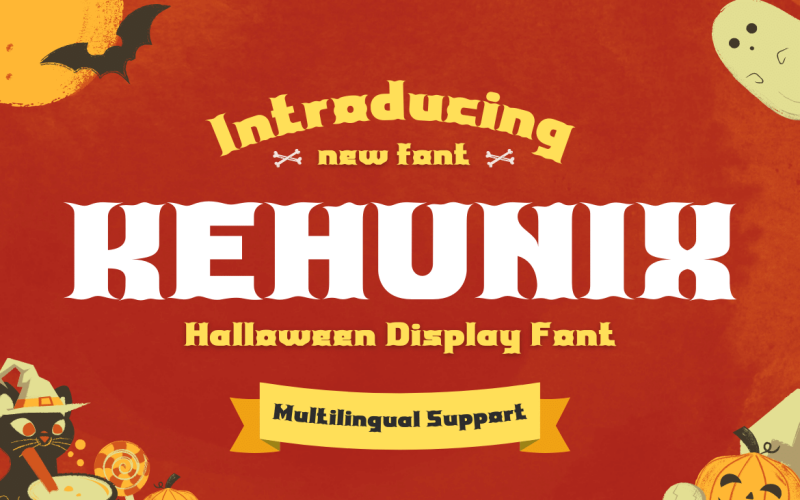 KEHUNIX Diese Halloween-Schriftart