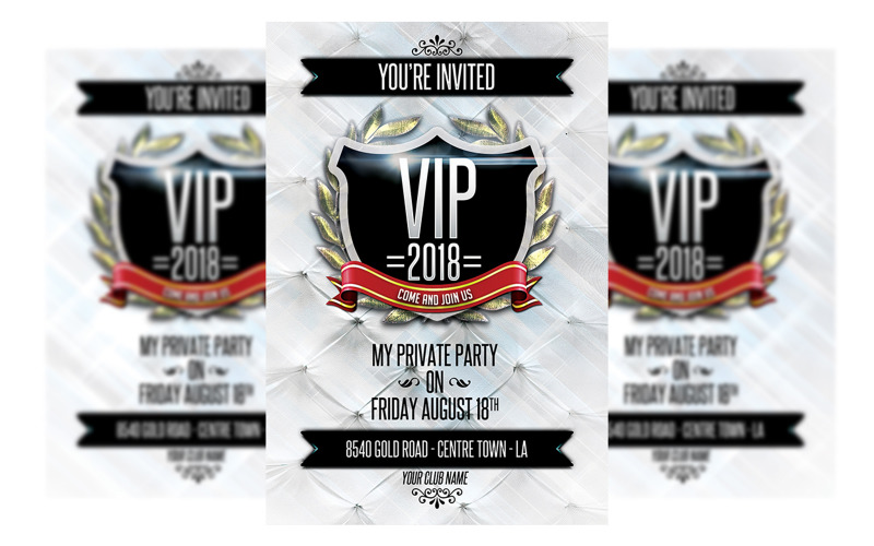 VIP meghívó szórólap sablon