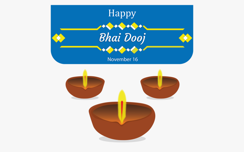 Glad Bhai Dooj Festival vektor