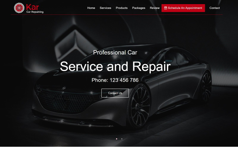 Kar - 洗车和美容服务登陆页面模板