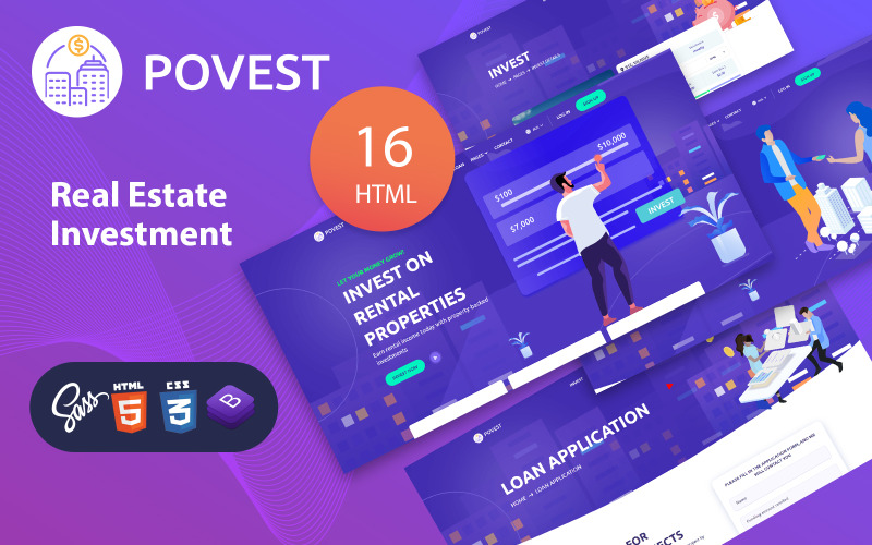 Povest - HTML-Vorlage für Immobilieninvestitionen