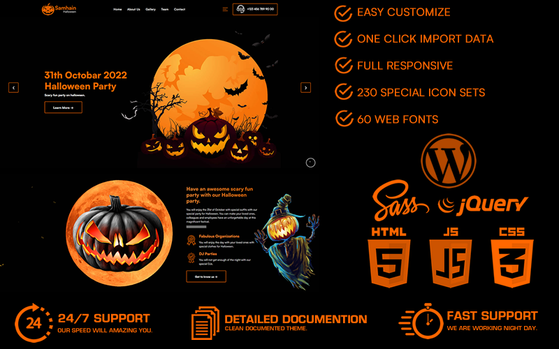 Samhain - Cadılar Bayramı WordPress Teması