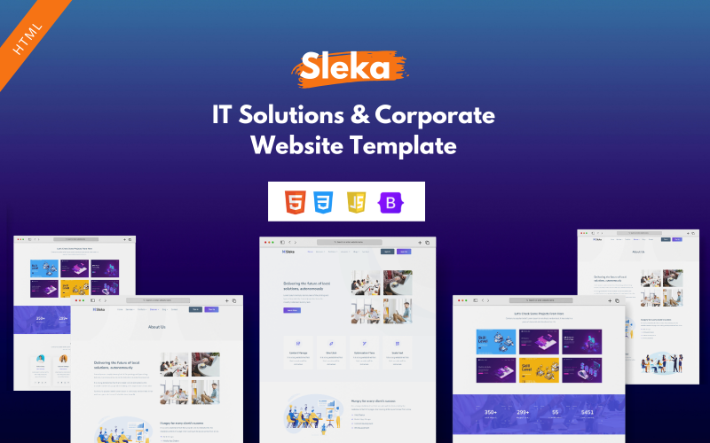 Sleka - Soluzioni IT e modello di sito Web aziendale