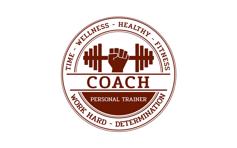 Szablon logo trenera fitness