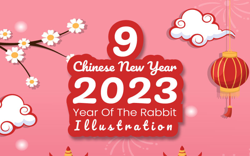 9 Chinese maannieuwjaar 2023 dagillustratie