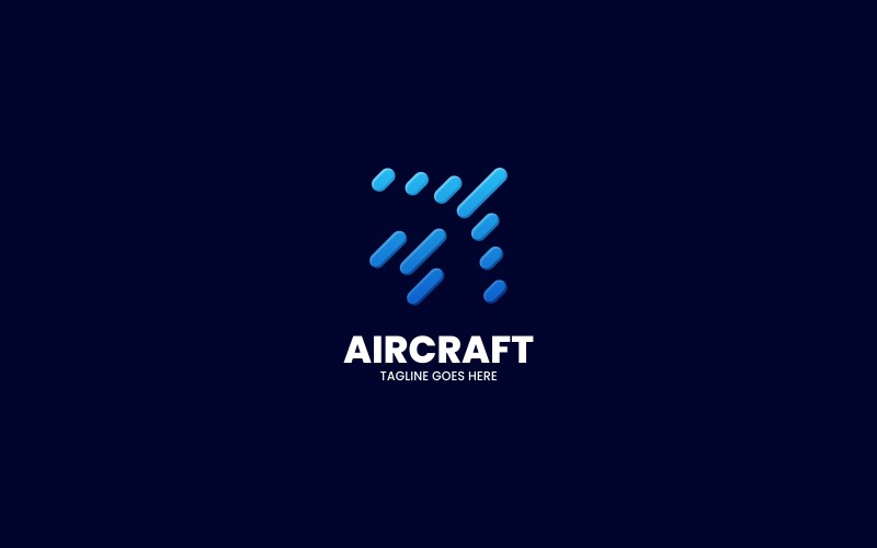 Градиентный стиль логотипа самолета