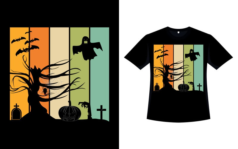 Halloween Spookachtig T-shirtontwerp