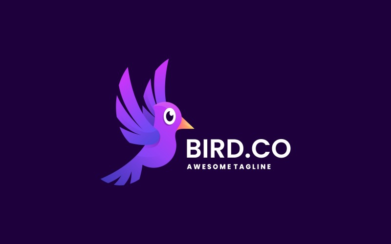 Logo-Stil mit Vogelverlauf Vol.3