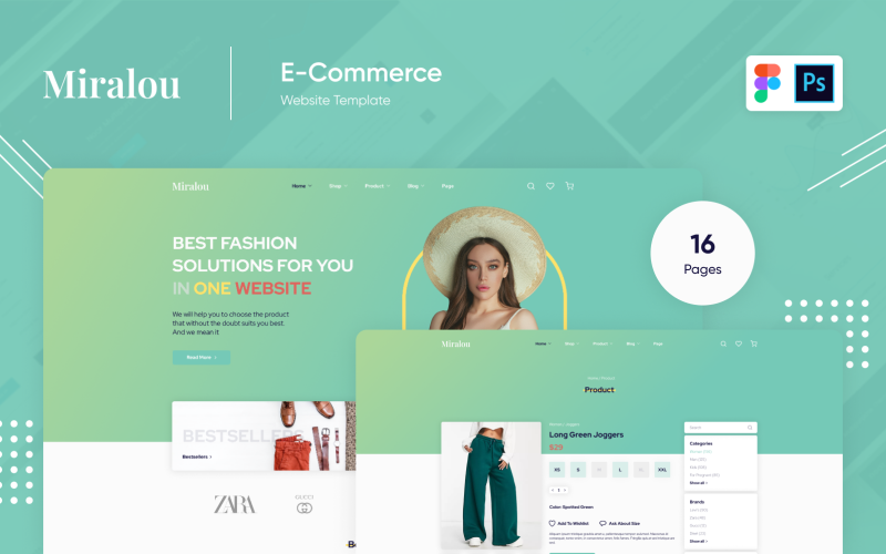 Miralou Twelve - motyw e-commerce sklepu kosmetycznego