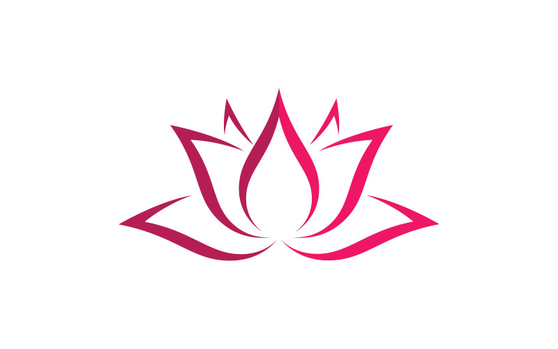 Modello di logo del fiore di loto di bellezza. Illustrazione vettoriale. V3