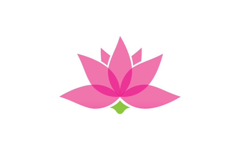 Modelo de logotipo de flor de lótus de beleza. Ilustração vetorial. V2