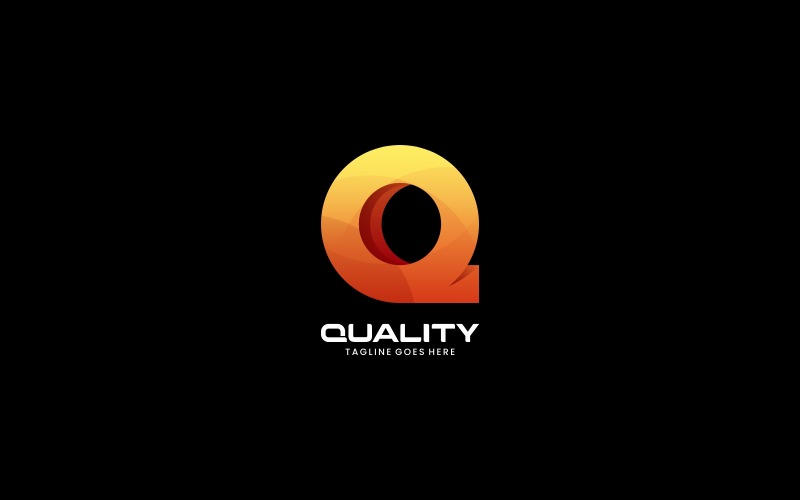 Modelo de Logotipo Gradiente Letra Q