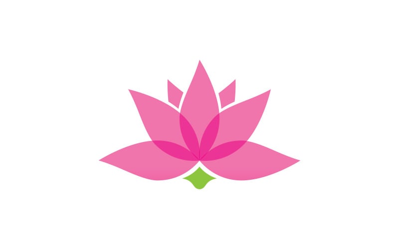 Plantilla de logotipo de flor de loto de belleza. ilustración vectorial V2