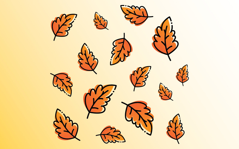 Plantilla de logotipo de hoja de otoño. Ilustración vectorial.V8
