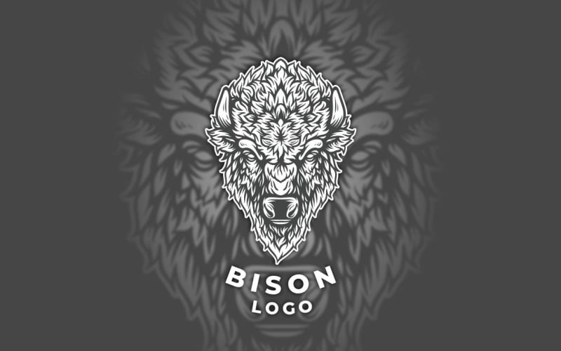 bizon vector logo sjabloon