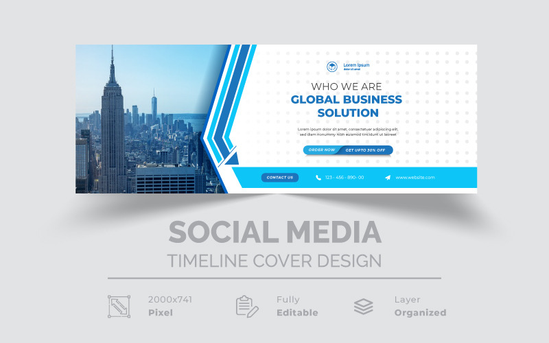 Global Business Solutions vállalati közösségi média borító