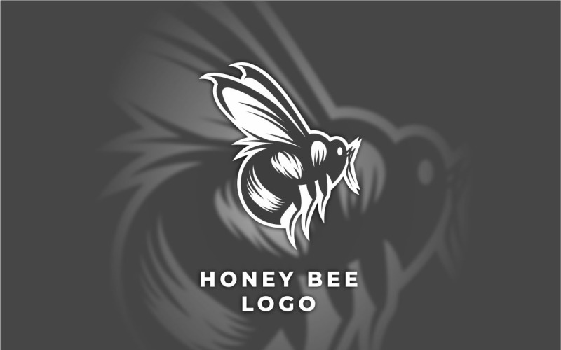modello di logo di vettore dell'ape del miele