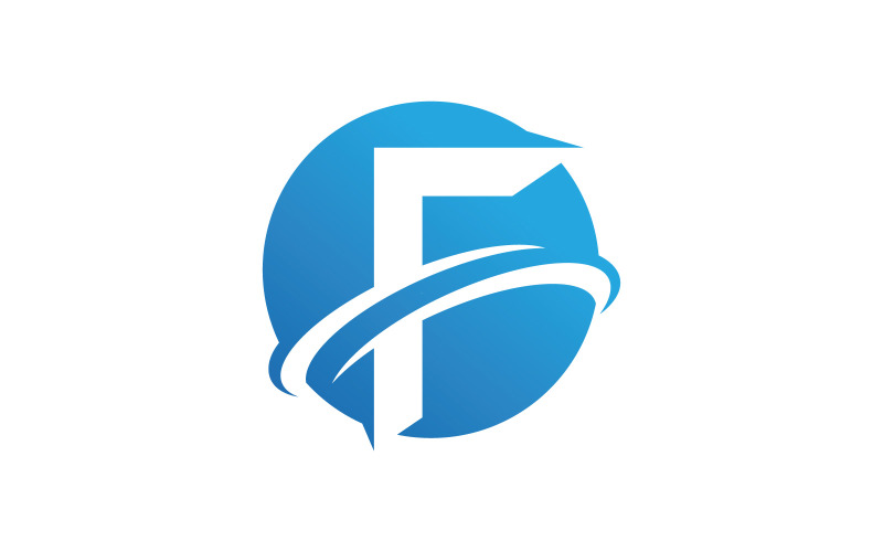 F-Brief-Logo-Vorlage. Vektor-Illustration. V3