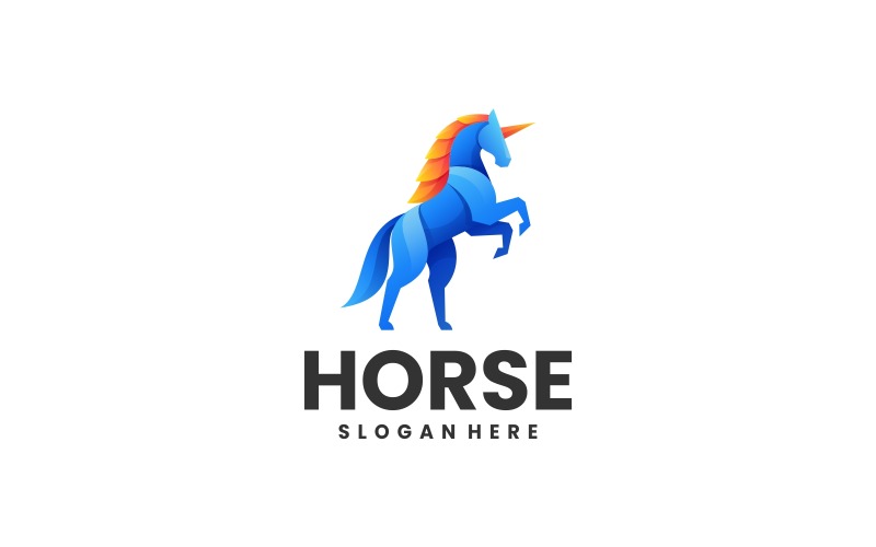 Horse Gradient Colorful Logo Vol.6 #273889 - TemplateMonster