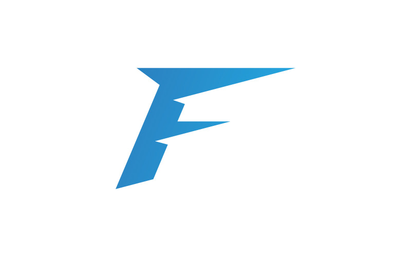 Modello di logo della lettera F. Illustrazione vettoriale. V11