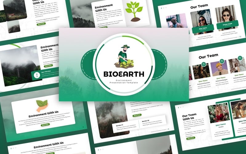 Bioearth - 环境多用途的PowerPoint模板