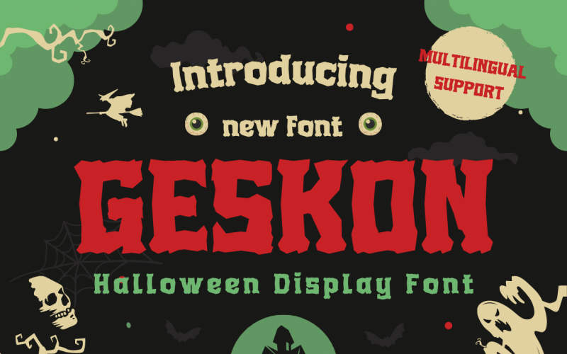 Geskon Halloween-lettertype is een mysterieus lettertype