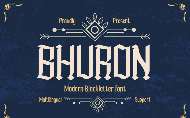 Introductie van het Bhuron Blackletter-lettertype