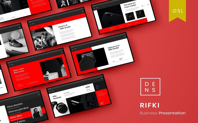 Rifki - Zakelijke Google Slide-sjabloon