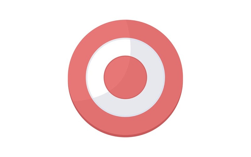 Target semi-egale kleur vectorobject