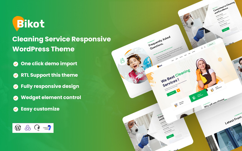 Bikot - Thème WordPress pour services de nettoyage