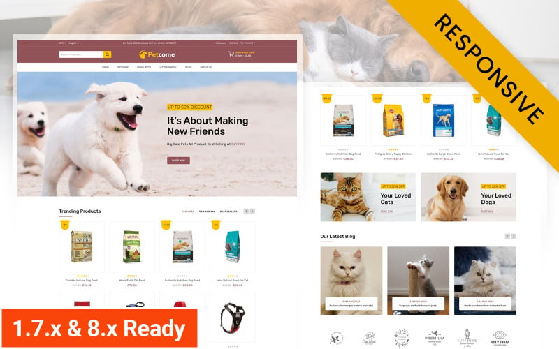 Petcome - Pet Food and Accessories Store Prestashop Responsive Theme