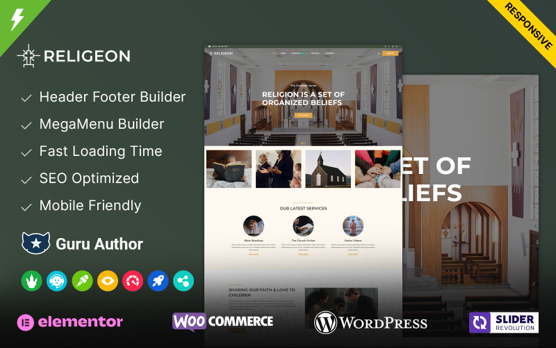 Religeon - 教堂、宗教和慈善 WordPress 主题
