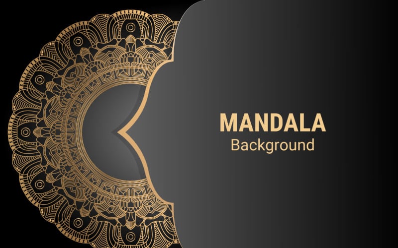 Altın Arabesk Desenli Lüks Mandala İslami Arka Plan